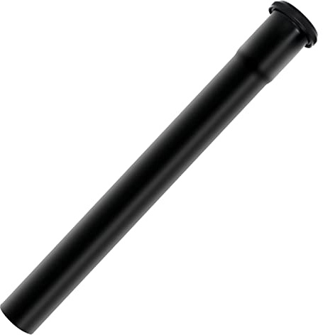 OPERMAXER Brass Slip Joint Extension Tube，1-1/4 Inch O.D(32mm) x 12 Inch P Trap Extension Pipe with Nut and Rubber Washer, Sink Drain Tailpiece for Bathroom Kitchen(Matte Black)