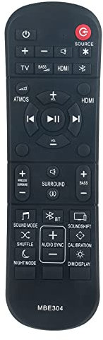 Allimity Replaced Remote Control Compatible with JBL 9.1 Soundbar 5.1 Soundbar 3.1 Soundbar 2.1 Soundbar 2.0 Soundbar JBL2GBAR51IMBLKAM Bar 5.1 Surround Sound Bar System