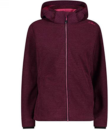 CMP - Woman Jacket Zip Hood, Woman, Amaranto-Nero, 44