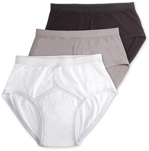 Coopers of Stortford - Pack of 3 Stay Dry Men’s Pants - Absorbent Y Front Incontinence Underwear - Looks Like Normal Pants - Washable & Reusable, 39-41 Black/White