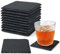 MIVIDE Lot de 12 dessous de verre carrés en ardoise naturelle - 10 x 10 cm