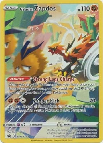 Galarian Zapdos SWSH283 Pokemon Promo Card (SWSH Promo Series) + 1x TitanCards® Toploader