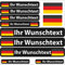 INDIGOS UG - Auto Aufkleber Deutschland - 13 Flaggen - Fahne glatt Sticker selbst gestalten mit Namen & Wunschtext personalisiert - Fahrrad - Autoaufkleber - Motorrad - Rennfahrer
