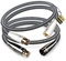 SKW Cavo microfonico bilanciato HiFi da XLR maschio a XLR femmina a 3 PIN in rame e argento di alta qualità per amplificatori, mixer, altoparlanti - 3M