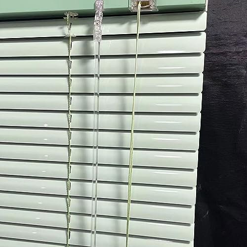 Sh000ad Sonnenschutz Aluminium Jalousie Grün Tür Fenster Rollo Fensterjalousie,Verdunkelungsrollos,Jalousette mit Lamellen für Innen-Bereich,mit Zugschnur und Drehstab,Breite x Höhe (160x200cm)