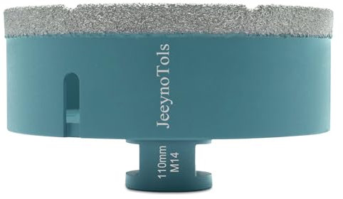 JeeynoTols Fresa diamante 110mm - broca para radial para azulejos de porcelana, cerámica, granito y mármol con rosca M14.