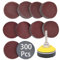 Adwikoso 300 Pcs 50mm Sanding Discs, 80-3000 Grit 2 Inch Sandpaper Discs with 1/4 Shank Backing Plate and Soft Foam Buffering Pad, for Drill Grinder Rotary Tool, Hook and Loop Sand Paper Attachment