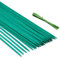 KINGLAKE 30Pcs 38cm Green Plant Support Sticks with Twist Ties, Bamboo Plant Stakes Split Canes, Floral Sticks Garden Flower Sticks for Orchid Pea Vegetables Support (15 Inch)