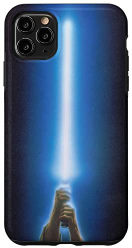 Hülle für iPhone 11 Pro Max Star Wars Luke Skywalker blaues Lichtschwert schwarz
