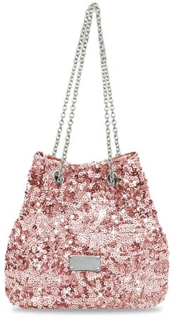 Ceihwa Rosa Tasche Glitzer Clutch Glitzer Pailletten Umhängetasche Pailletten Handtasche Hochzeit Tasche Damen Elegant Clutches Kettentasche Damen Abendtasche Glitzernde Handtasche Schultertasche