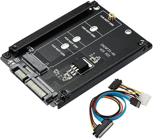 YBBOTT M.2 NGFF a SATA scheda adattatore, M.2 KEY B+M SSD a interfaccia 6G, supporta SATA standard M.2 B+Mkey SSD.