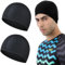 KHYYQUA 2 Pièces Bonnets de Bain Élastique, Bonnet de Natation Confortable en Tissu, Souple et Antidérapant pour Homme Femme Enfant, Noir