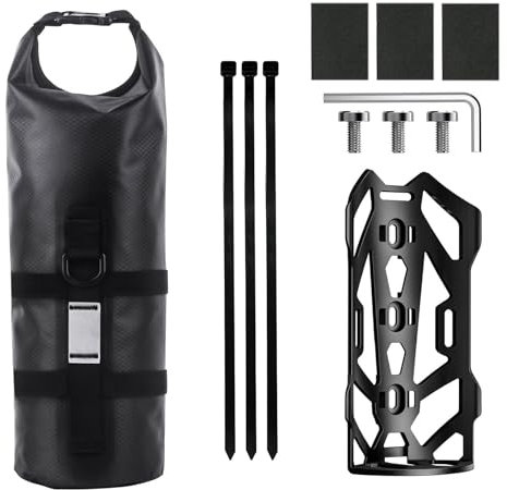 SUMMITDRAGON Tragbare Fahrradtasche, 5 l, wasserdicht, Vorderradgabeltasche für Stadt, Fahrradtouren, einfach zu bedienen