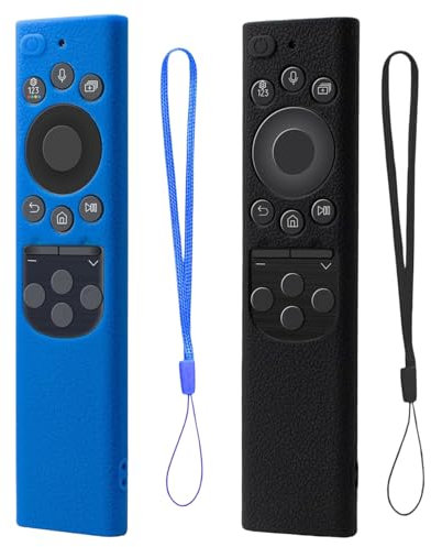 [2 Pack] Silicone Case Cover for Samsung BN59-01385 BN59-01386 TM2280E BN59-01391 Silicone Cover for Samsung Smart TV Solar Cell Remote Control 2022 Silicone Remote Control Sleeve