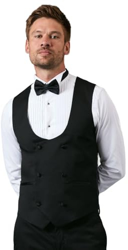Burton Black Slim Fit Tuxedo Suit Waistcoat