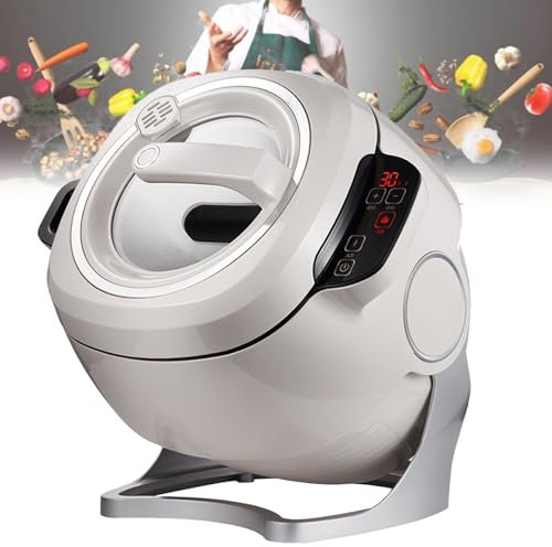 2000W Automatic Cooking Machine, 360° Rotation 6L Food Processor, 3-Speed Cooking Robot for Stir Frying, Stewing, Cooking, Soup Making, Intelligent Rice Frying Device