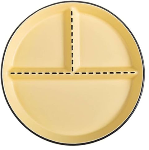 Assiettes plates rectangulaires en céramique avec compartiments pour adultes Vert