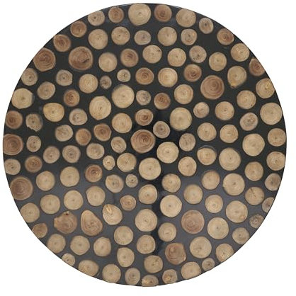 SARO LIFESTYLE Artisan Platzteller aus Holz und Harz, 4 Stück