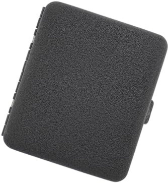 Zigarettenetui Schwarz Matt, 18 Zigaretten Kapazität, 2 Metallbügel, Innen und Außen Schwarz 95x85x18mm