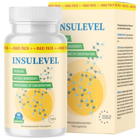 Insulevel Capsules - Insuvit avec des ingrédients naturels - pour hommes et femmes - 90 capsules par boîte - 1x