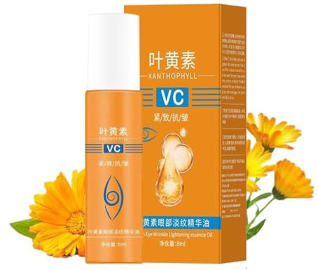 Lutein Augenöl 8ml gegen Falten & Augenringe – Straffende Pflege mit Vitamin C für feuchtigkeitsspendende Augenpartie