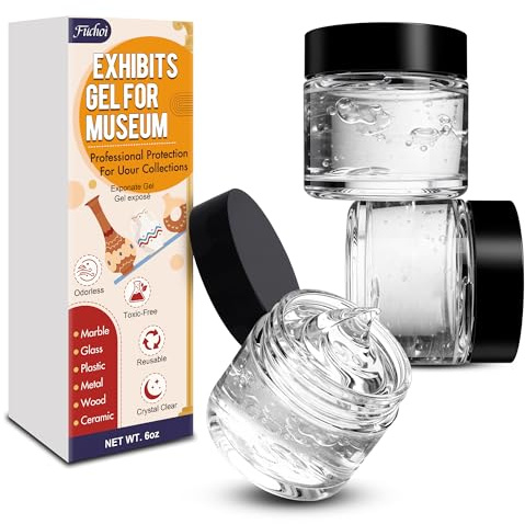 Museum Gel - 170g Transparent Pâte de Musée Amovible Réutilisable | Sans Résidus, Forte Adhérence - Fixe Collections Objets de Décoration Métal Céramique Verre Plastique Marbre