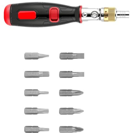 Professional Multi Angles Ratchets Screwdriver Set 10 in 1 Steel Bit Ergonomic Handle Home Repair for Electronic Device Precisions Screwdriver Set