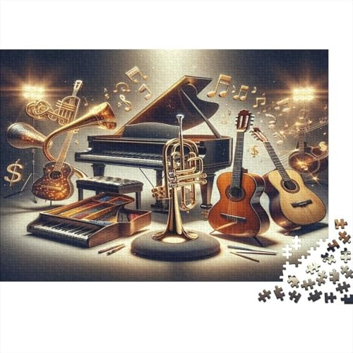 Musical Instruments Jigsaw Puzzle 1000 Piece Jigsaw Puzzle Paper Adult Night View Puzzle Game 52x38cm/1000pcs