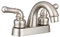 Dura Faucet DF-PL620C-SN Robinet de lavabo de salle de bain pour camping-car – Rotation fluide à 2 leviers (nickel satiné brossé)