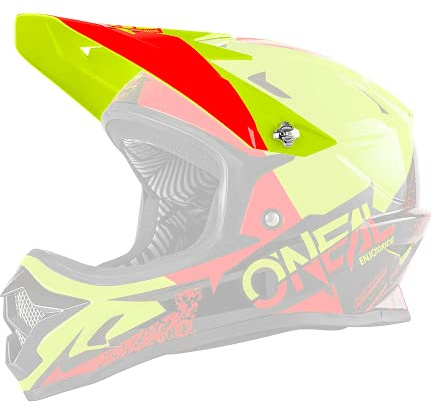 O'NEAL | Ersatzschirm Mountainbike-Helm | Motocross MX Enduro | Ersatzschirm für Backflip BURNOUT | Spare Visor Backflip BURNOUT | Erwachsene | Schwarz Neon-Gelb Orange | One Size