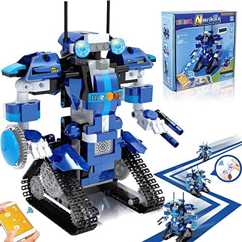 Yerloa Kit Robot Programable Juguetes Niños 8 Años, Robot Juguete Regalo Niño 8 Años, Robotica para Niños 10 Años Juegos Niños 10 a 12 Años, Kit Robotica Regalo Niño 7 8 9 10 11 12 Años (405 Piezas)