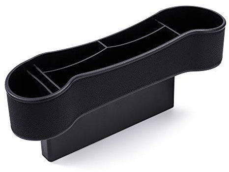 MengH-SHOP Autositz Aufbewahrungsbox Universal Seitentaschen Organizer PU Leder Auto Ablagefach Für Zusätzliche Lagerung Schwarz