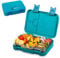 schmatzfatz Junior Brotdose Kinder mit Fächern, BPA Frei Lunchbox, Bento Box Kinder, Brotbox für Mädchen & Jungen, Snackbox, Perfekt für Schule, Kindergarten & Ausflüge (Petrol)