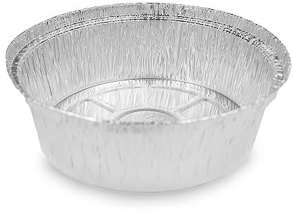 ACESA - Envase de Aluminio Redondo con Tapas de Cartón | Recipiente Reutilizable y Reciclable | Ideal para Temperaturas Altas | (125 ud - 1.400ml)