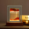 Quicksand Kreatives Nachtlicht 3D natürliche Malerei Tischlampe Dekor Augenschutz LED Nachtlicht Meer Sand Ornament for Wohnzimmer Schlafzimmer