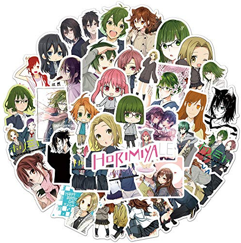 50 Stück Horimiya Anime Aufkleber für Laptop, Stoßstange, Skateboard, Wasserflaschen, Computer, Telefon, Anime Aufkleber Pack für Kinder/Jugendliche