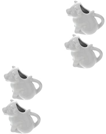 YARNOW Saucenkrug 4-Teilige Kleine Bootstasse Zum Eintauchen In Eine Süße Schüssel Zum Servieren Von Kaffee Ochsen Wasser Porzellansoße Zitronenschalen Tiersalatdressing Hergestellt