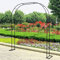 Metall Gartenbögen 200x230cm breit,Hochzeitsbogen Rosenbogen Kletterpflanze (Farbe: Schwarz, Größe: 200x230cm)