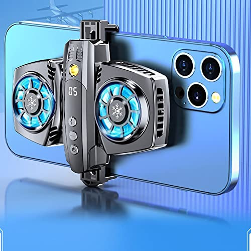 Geräuscharmer Telefonkühler mit Dual-Halbleiter-Lüfter mit Einer Breite von 66 Bis 90 Mm für Tiktok-Live-Streaming, Outdoor-Vlog, Mobile Gaming