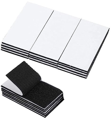 20 set 2X4 inch Klettband Selbstklebend Extra Stark,Doppelseitiges Klettverschluss Rechteck Klebepads für Wandhandwerk,Klebe Klettband für Stoff, Leder, Wände, Bodenbeläge,Glas (0.12)