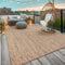 TT Home In-& Outdoorteppich Wetterfest Terrasse Uni Moderner Boho Abstrakt, Farbe:Beige, Größe:120x160 cm