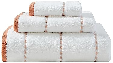 Tommy Bahama - Badetücher-Set, weiche Baumwolle, Badezimmer-Dekor, sehr saugfähig und mittelschwer, Öko-Tex Zertifiziert (Ridley Solid Orange, 3 Stück)