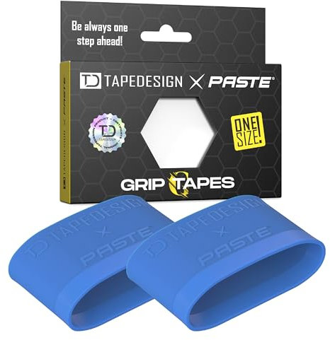 TAPEDESIGN – Schienbeinschonerhalter Grip Tapes aus Silikon, Fußball Männer, Frauen, Blau - Halterung für Fussball Stutzen, Stutzentape