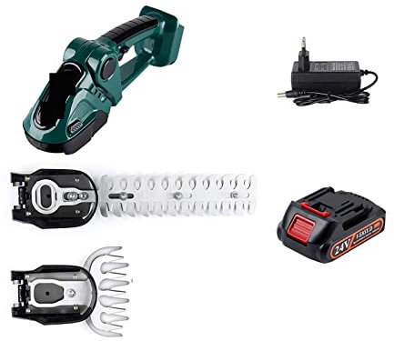 Cesoia per erba tagliasiepi portatile, Tagliasiepi elettrico 2 in 1 Cordless Portatile ad alta potenza Rasaerba for uso domestico Potatore ricaricabile Diserbo Attrezzi da giardino Leggero e facile da
