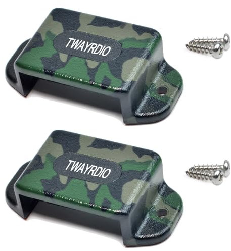 TWAYRDIO Dashboard Mount Holder for Handhelds Walkie Talkie, Belt Clip Hook with Screws for Midland Motorola BaoFeng Retevis Yaesu Two Way Radio, Pack of 2