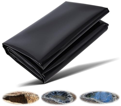 TeichVision - Premium PVC Teichfolie Schwarz - Stärke 0,5 Mm -2x2,5 3x3 3x2m/PVC Folie Schwarz Auch Geeignet Als Hochbeet Folie Wasserdicht (Farbe : Schwarz, Größe : 9x14m)