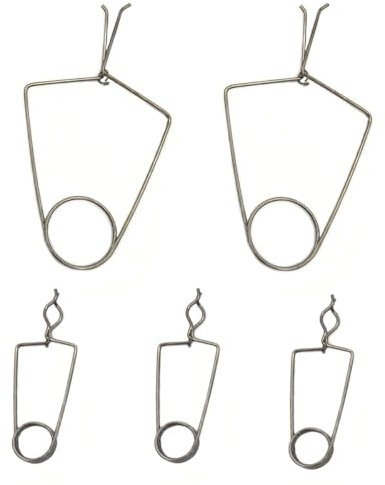 TUOREN 5 x Flöten-Pad-Clips, Schweißklemmen-Set, Metallflöten-Reparatur-Clips, 3 x Blasinstrument-Schweißclips und 2 x Blasinstrumenten-Einkerbungsclip für Trompete, Saxophon, Klarinette, Oboe,