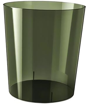 rockible Papelera, cesto de Basura, contenedor de Basura Redondo Minimalista, Cubo de Basura Transparente para Dormitorio, Oficina, baño, Verde S