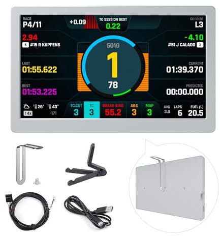 Waveshare 7inch IPS Side Monitor, Extended Monitor Windows 7/8/10/11, 1024x600 IPS Display Panel, Supports Horizontal and Vertical Flip, Up to 170° Viewing Angle, USB One-Cable Connection, Silver