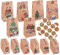 Notwoe® 24 Stück Geschenktüten Weihnachten,Personalisierte weihnachtstüten,Geschenktüten mit Weihnachtspinguin,Papiertüten Weihnachten für Geburtstagssüßigkeiten,Partys,Hochzeiten,Märkte. (Brown-C24)